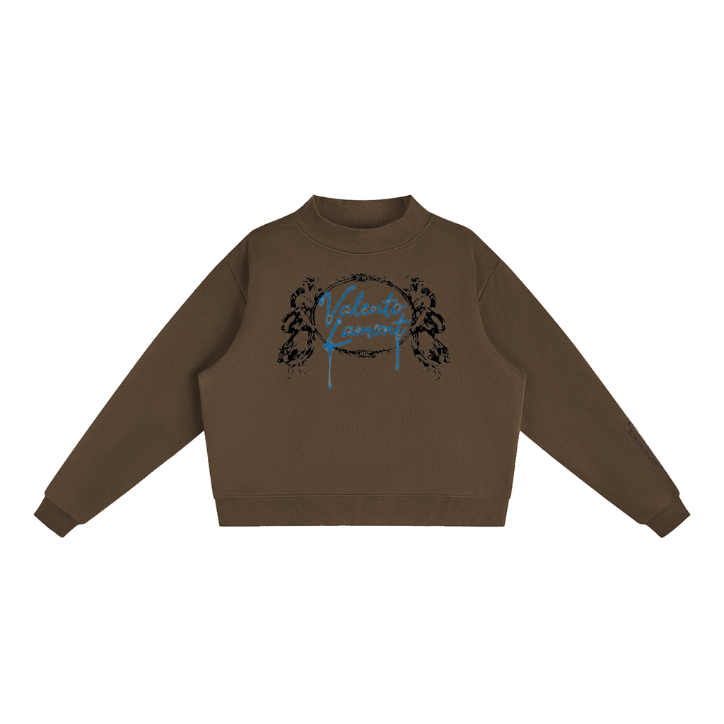 Essential Fleece Mock-Neck Crew Sweatshirt