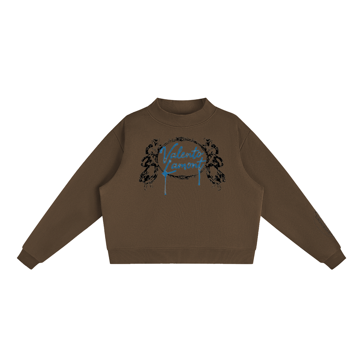 Essential Fleece Mock-Neck Crew Sweatshirt
