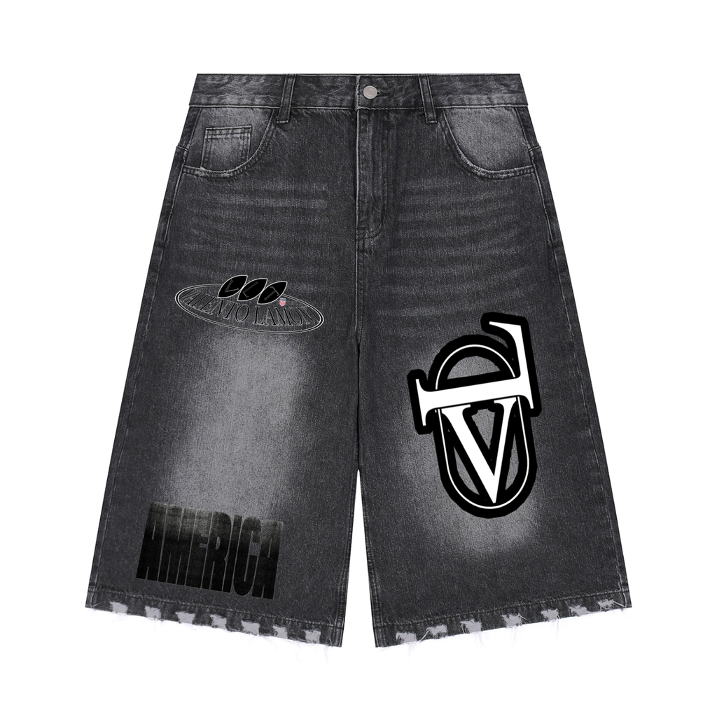 Men's Sunfade Distressed Denim Shorts