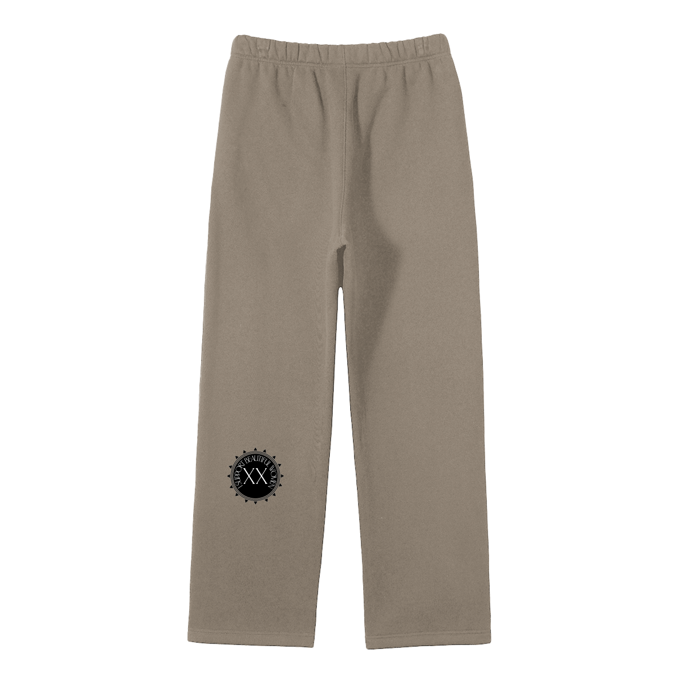 Unisex Solid Color Fleece Straight Leg Pants