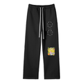 Unisex Solid Color Fleece Straight Leg Pants