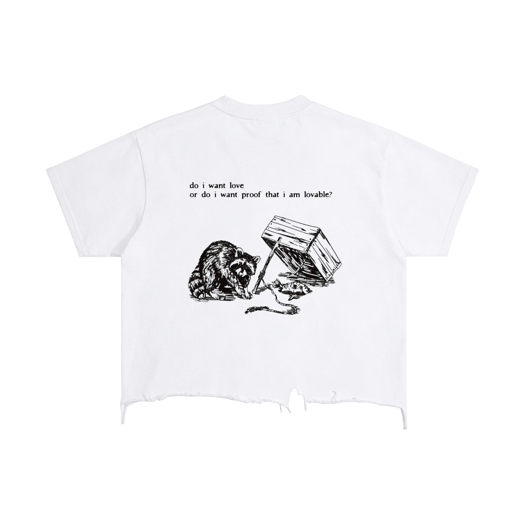 Vintage Wash Boxy Distressed Hem T-Shirt