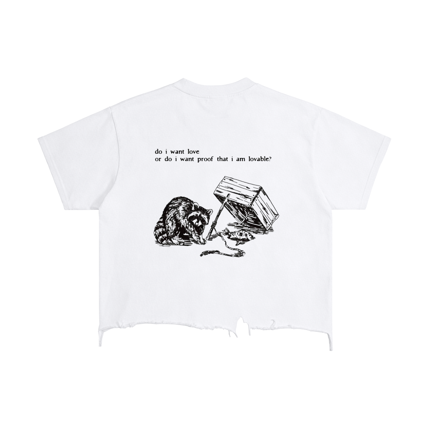 Vintage Wash Boxy Distressed Hem T-Shirt