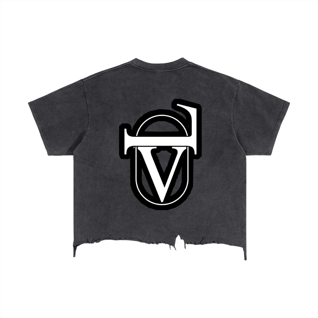 Vintage Wash Boxy Distressed Hem T-Shirt