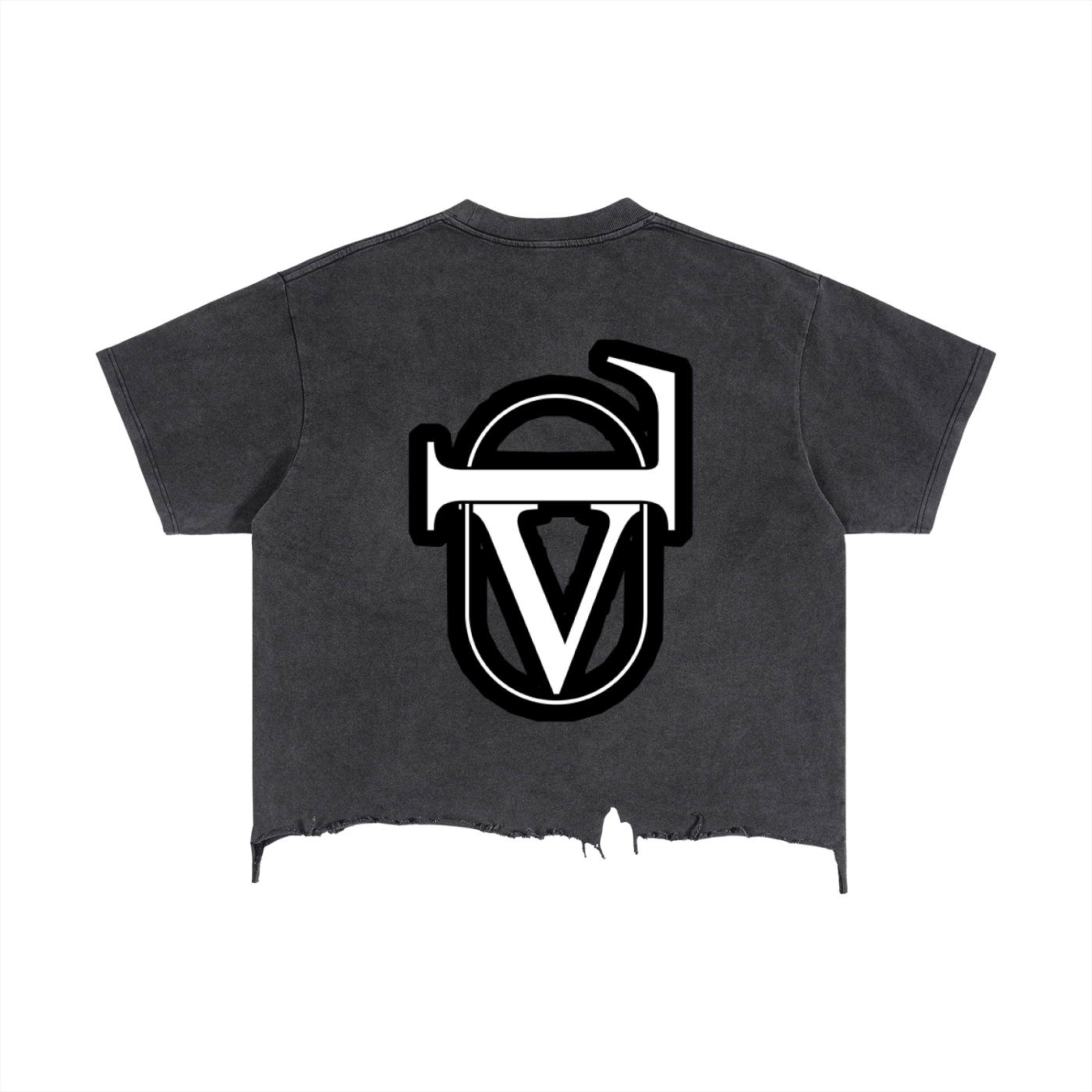 Vintage Wash Boxy Distressed Hem T-Shirt