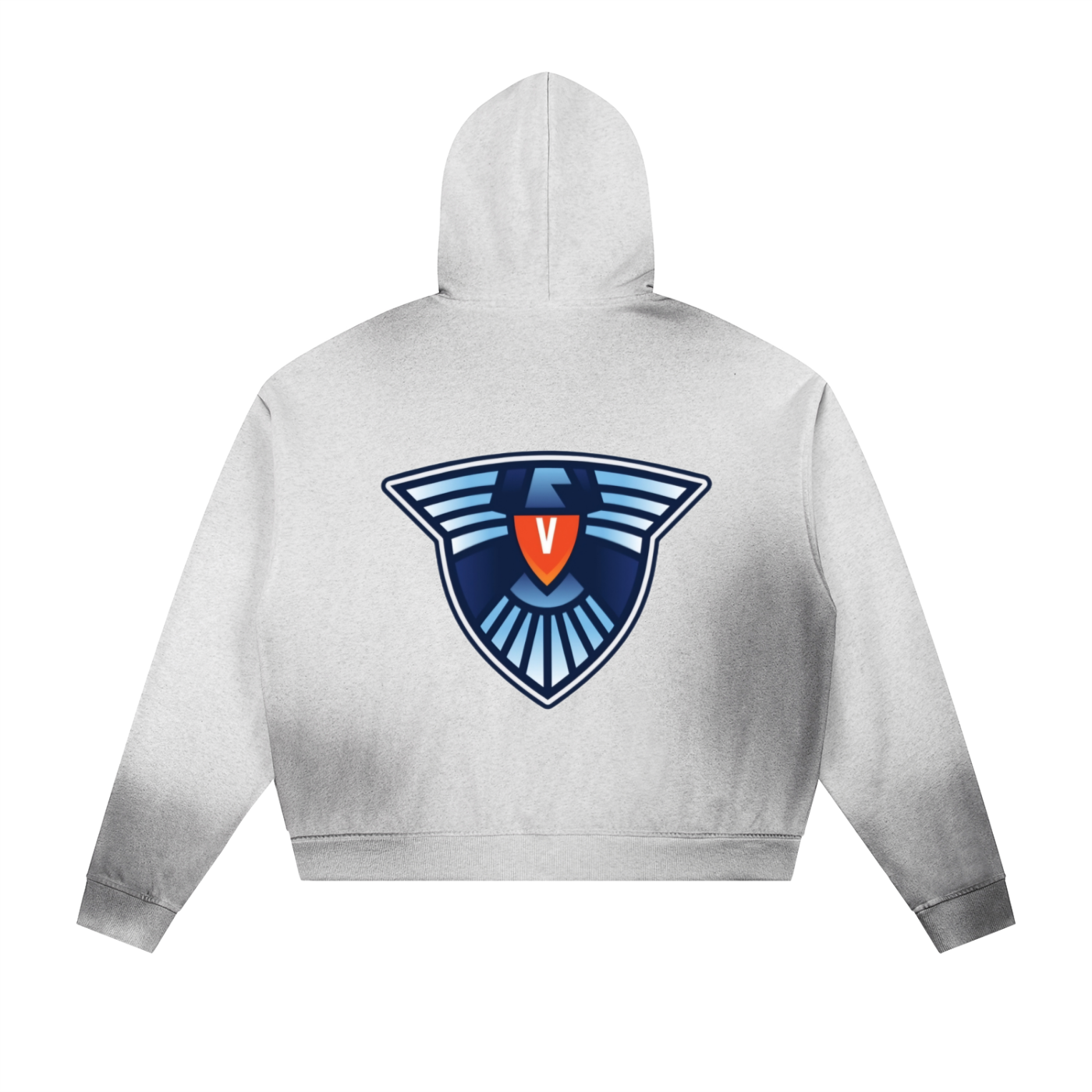 Sun Fade Frayed Raw Edge Fleece Zip Hoodie