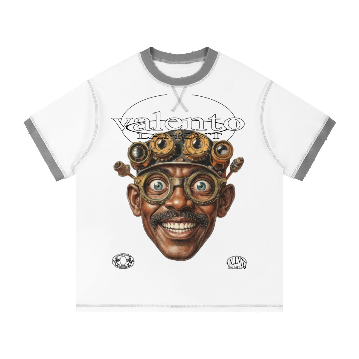 V Contrast-Stitched Ringer T-Shirt