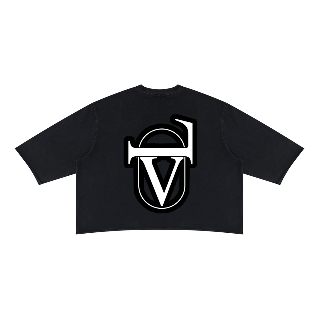 Unisex Mineral Wash Raw Hem Boxy T-Shirt