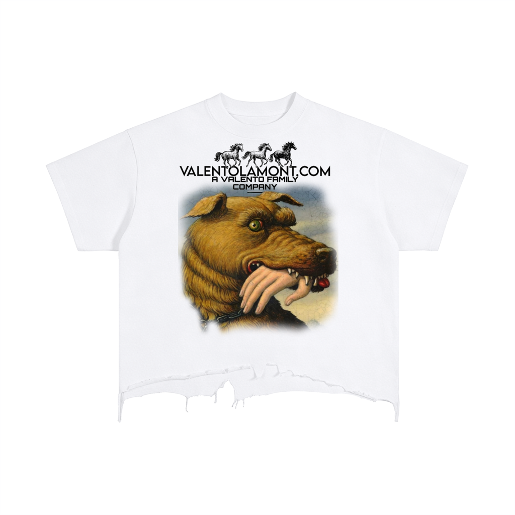 Vintage Wash Boxy Distressed Hem T-Shirt