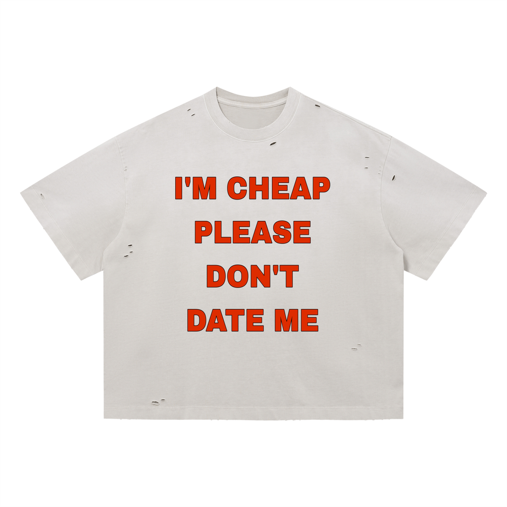 Vintage Washed Distressed Boxy Oversized T-Shirt