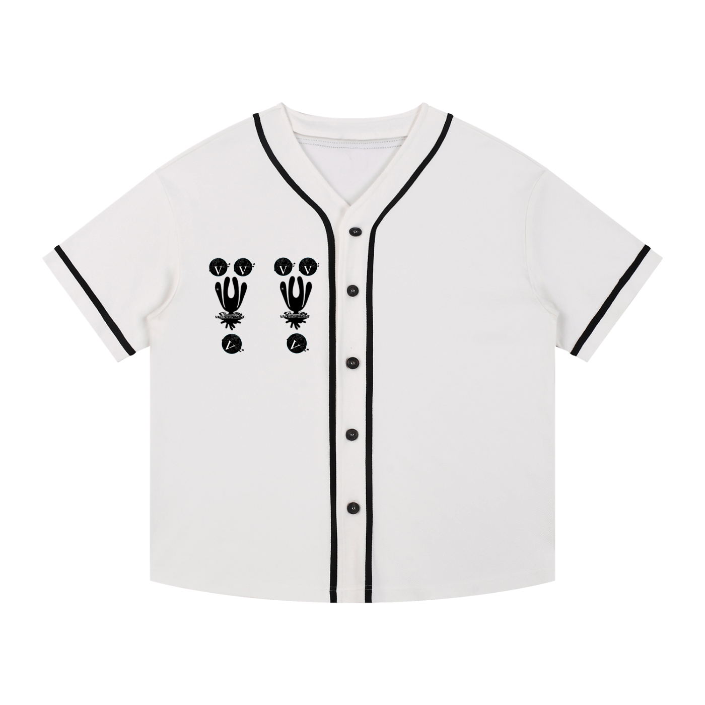 Contrast Piped Button-Up Jersey