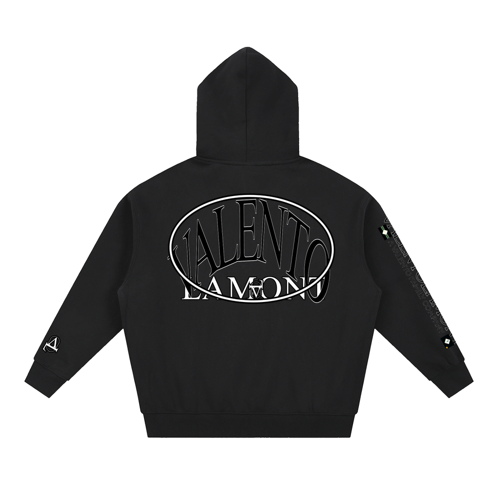 V Oversized Fleece Boxy Hoodie