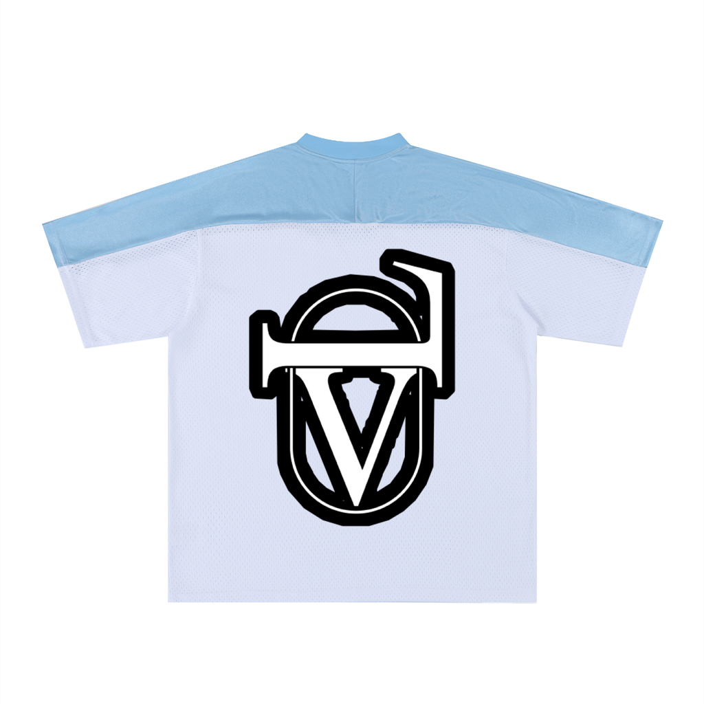 Oversized Mesh V-Neck Soccer Jersey