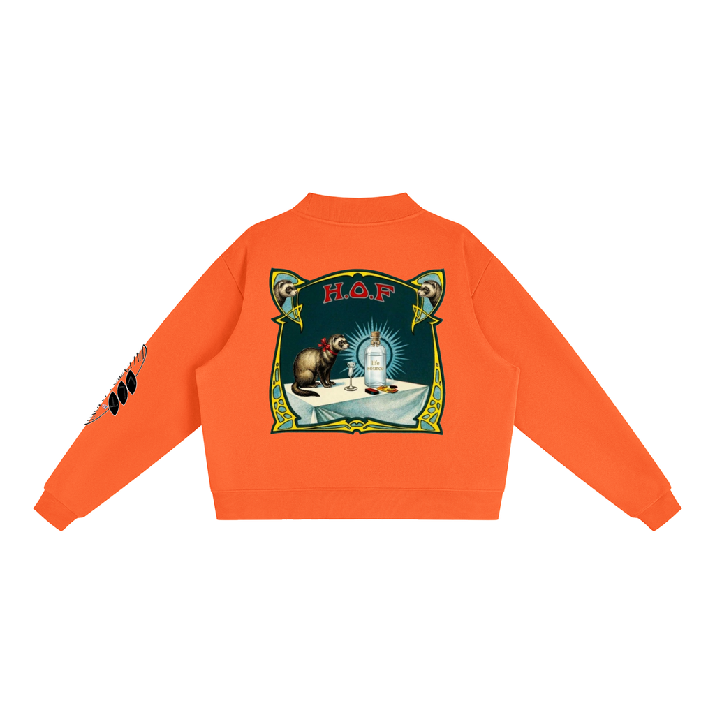 Essential Fleece Mock-Neck Crew Sweatshirt