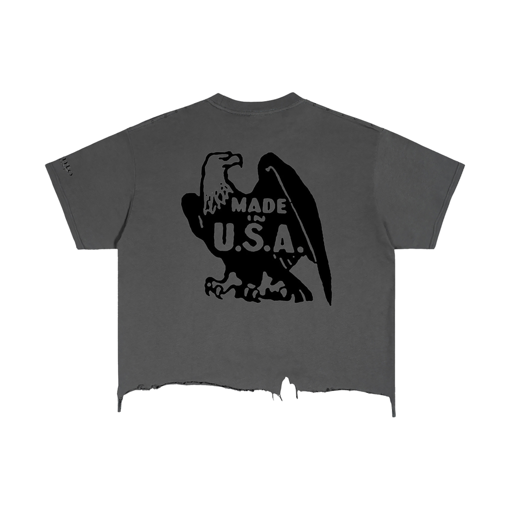 Vintage Wash Boxy Distressed Hem T-Shirt