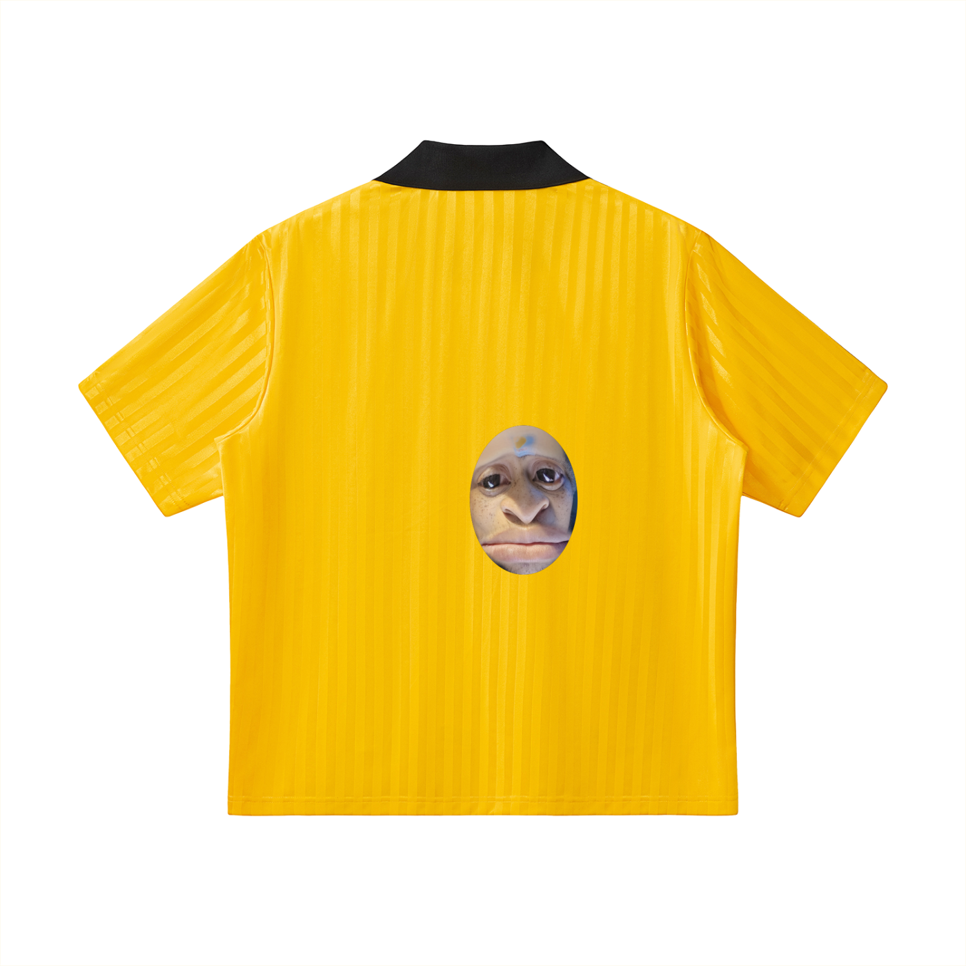 Contrast Collar Striped Soccer Jersey
