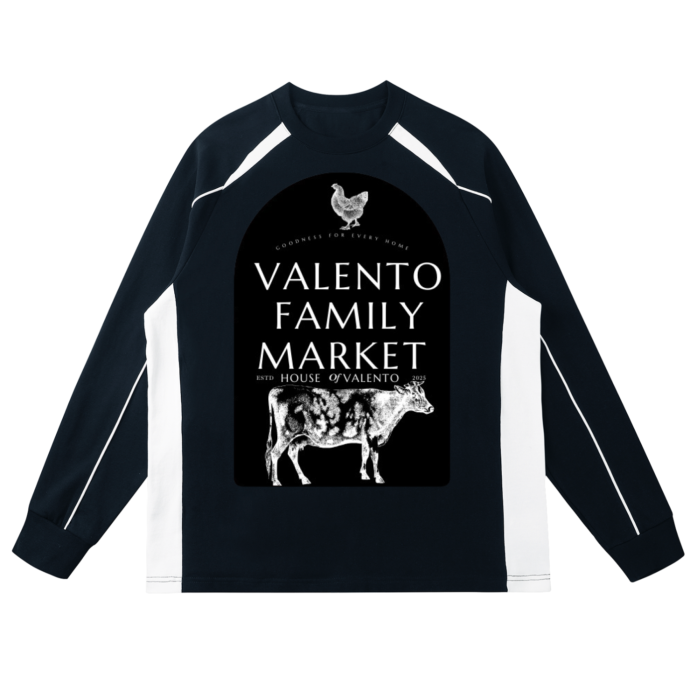 Contrast Panel Raglan Sweatshirt