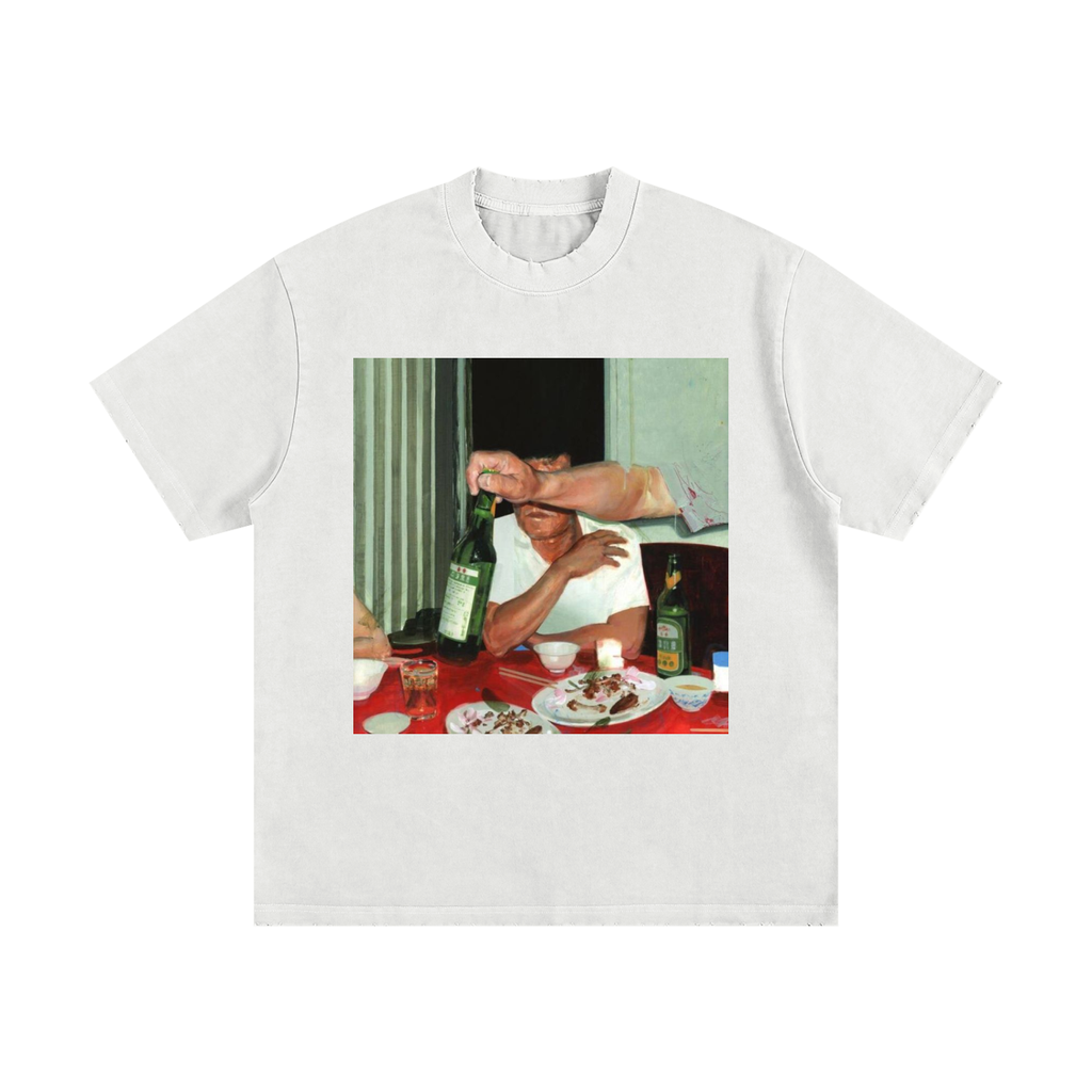 Heavyweight Vintage Washed Frayed T-Shirt