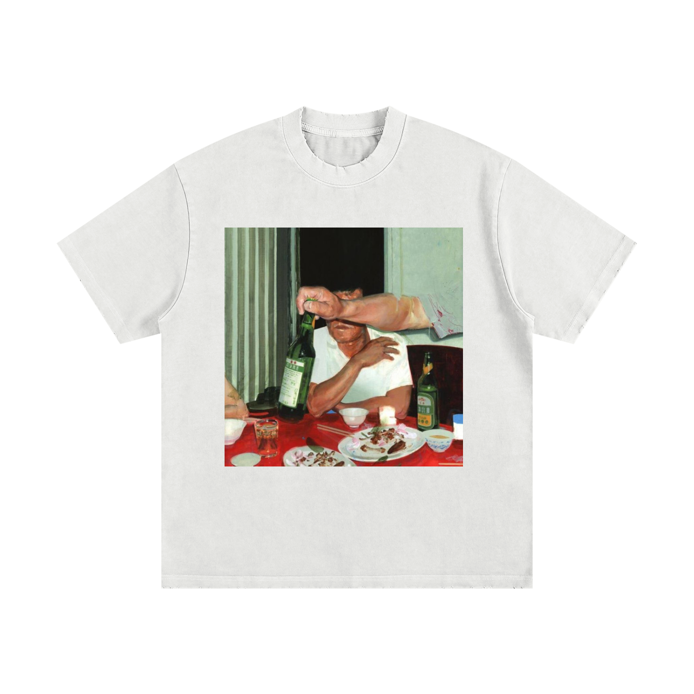 Heavyweight Vintage Washed Frayed T-Shirt