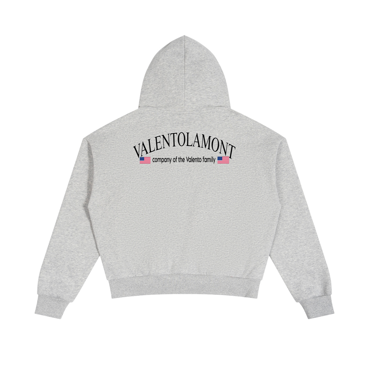 V Boxy Fleece Piping Full Zip Hoodie