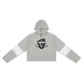 Women’s Cropped Lace-Panel Hoodie