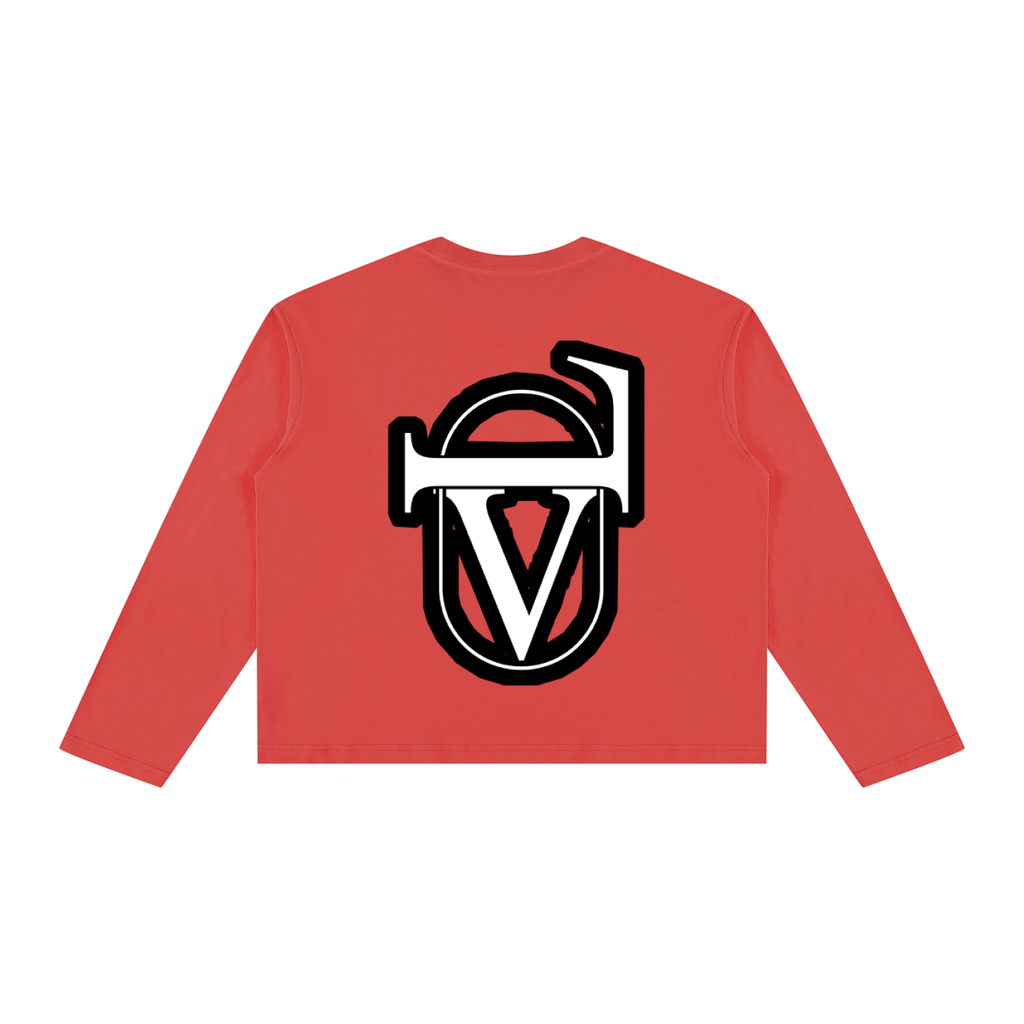 V Vintage Wash Long Sleeve Boxy T-Shirt