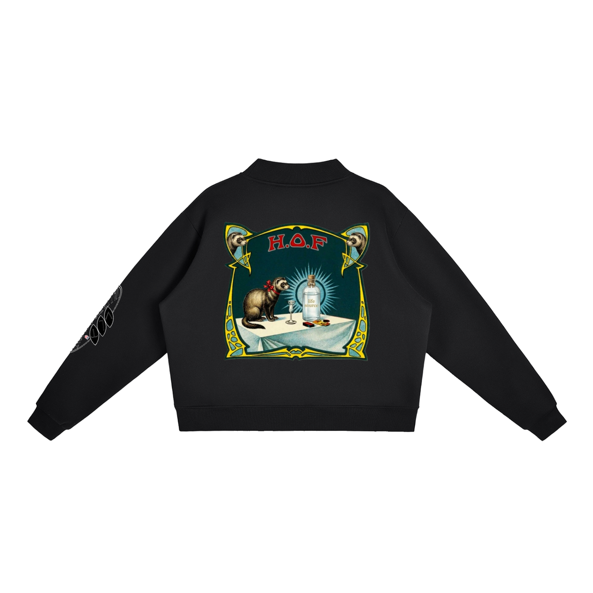 Essential Fleece Mock-Neck Crew Sweatshirt