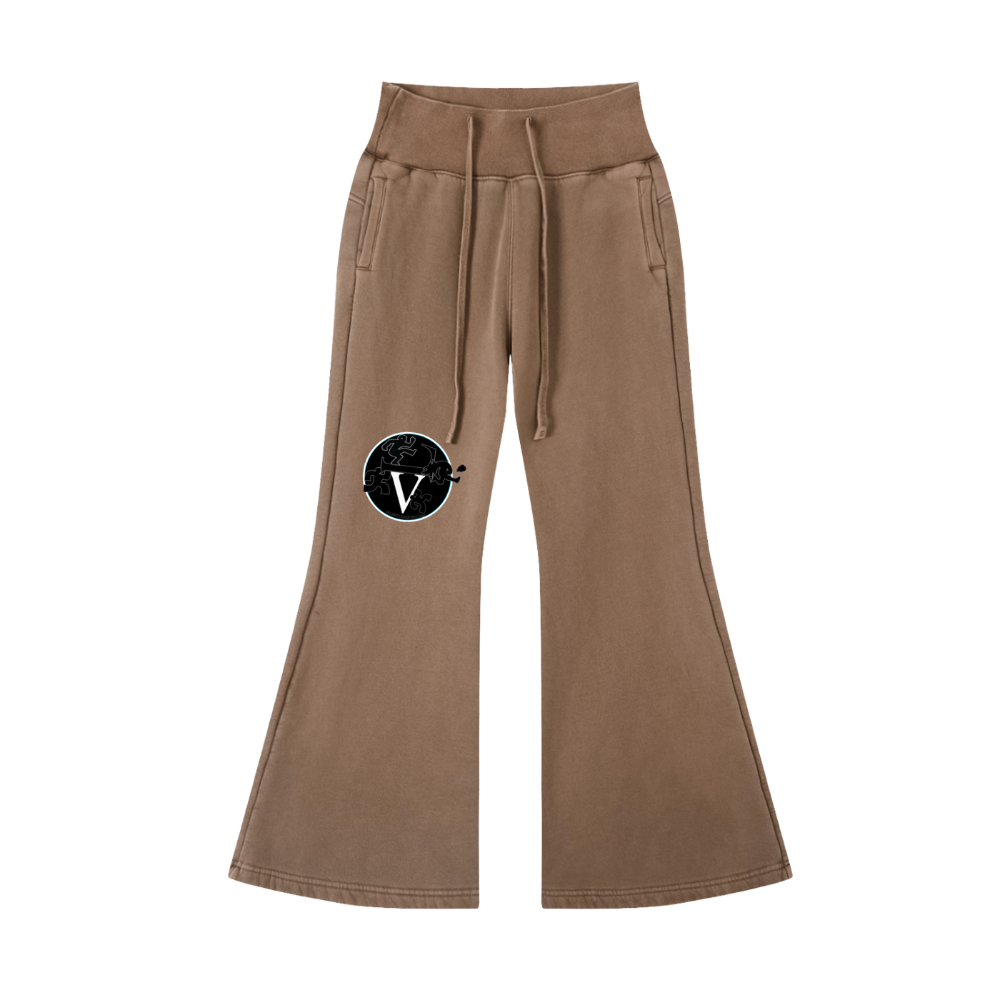 Vintage Washed Flared Fleece Pants