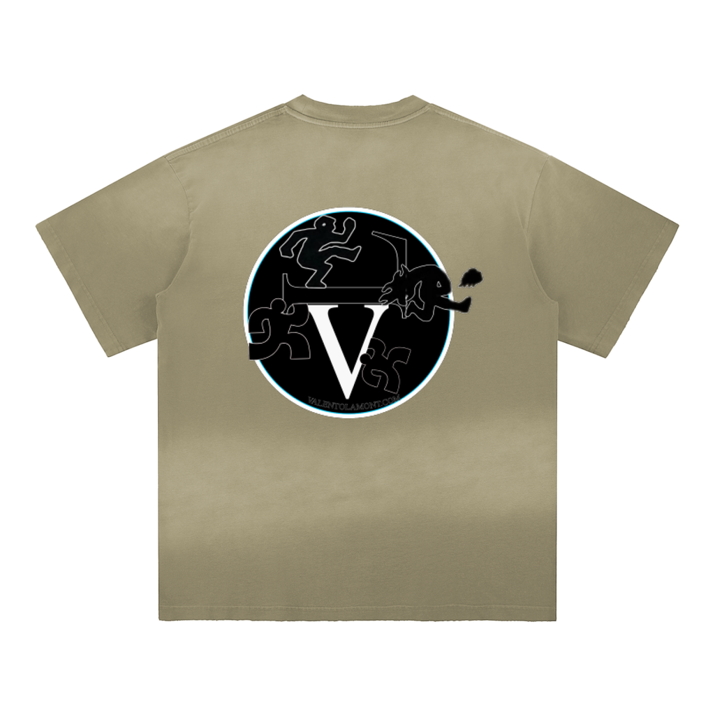 Sun Fade Hand-Frayed Cotton T-Shirt