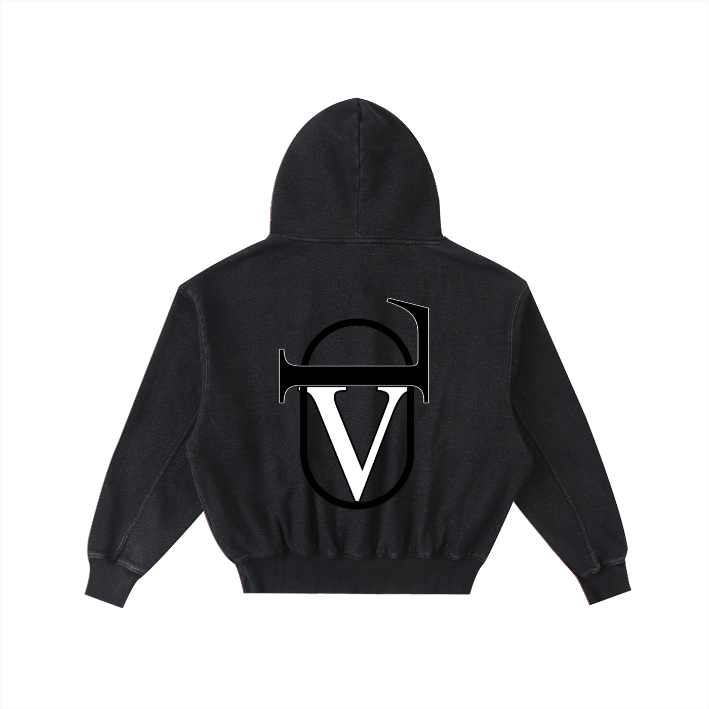 Frayed Enzyme Washed Fleece Hoodie