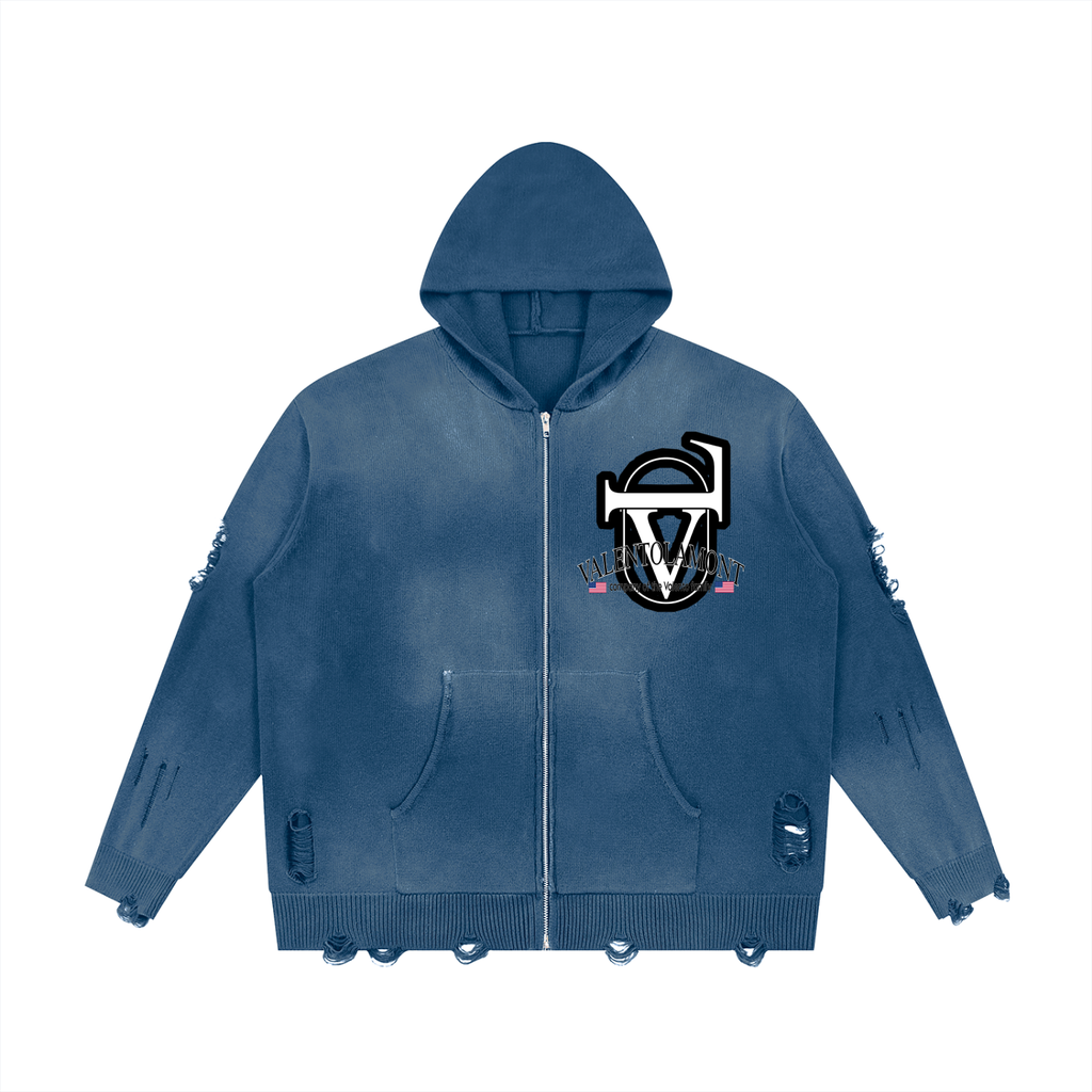 V Full Zip Sweater
