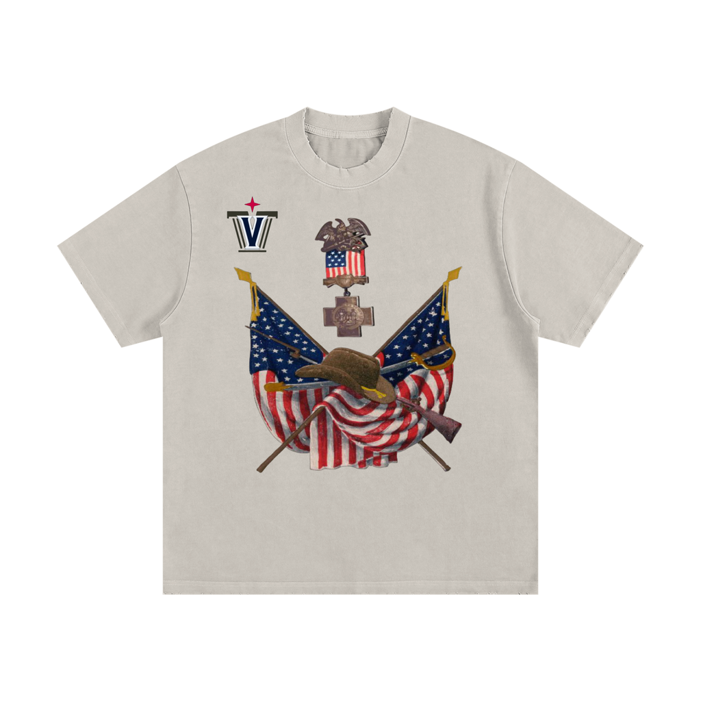 Heavyweight Vintage Washed Frayed T-Shirt