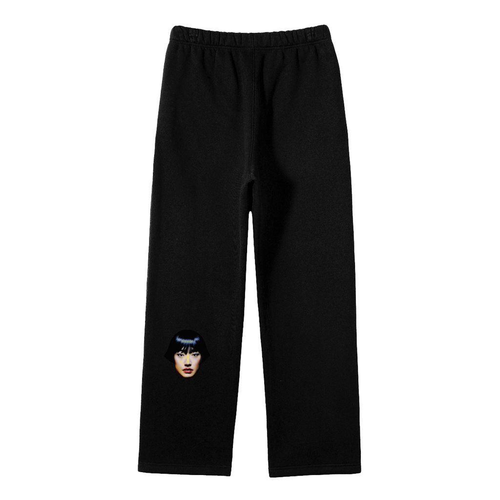 Unisex Solid Color Fleece Straight Leg Pants