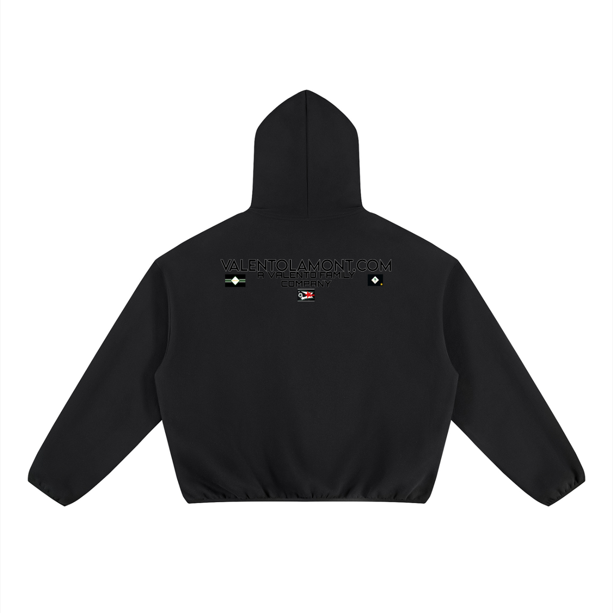 V Boxy Piping Fleece Hoodie