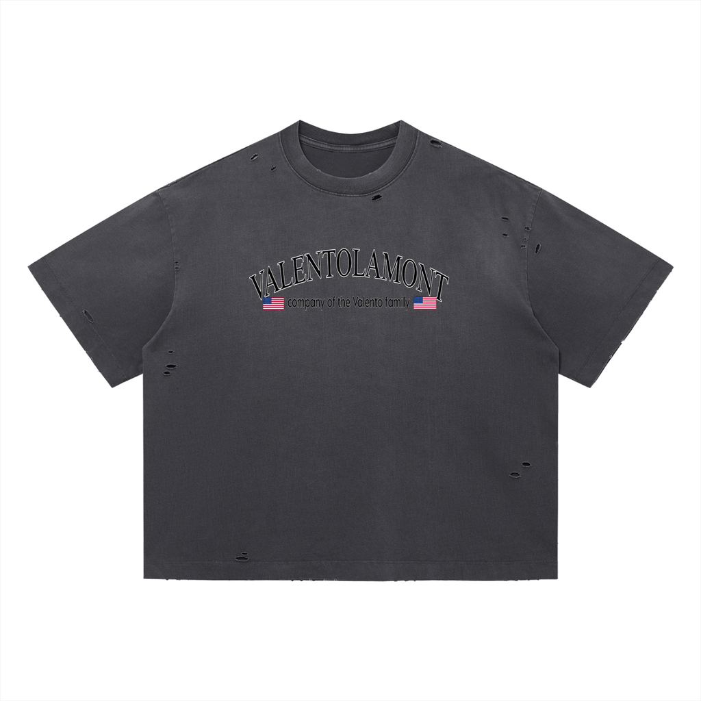 Vintage Washed Distressed Boxy Oversized T-Shirt