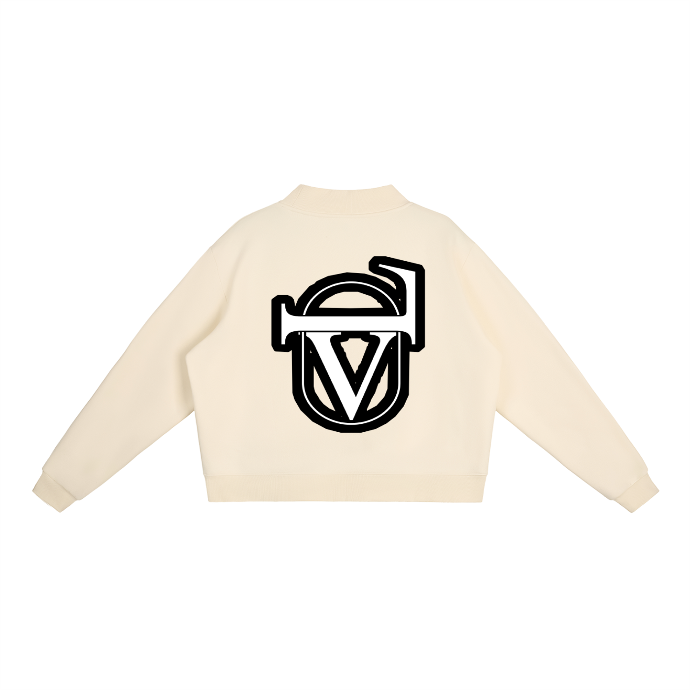 Essential Fleece Mock-Neck Crew Sweatshirt