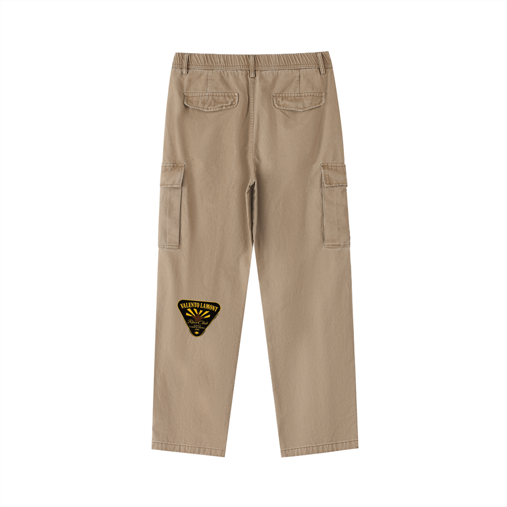 Cotton Elastic-Waist Cargo Pants