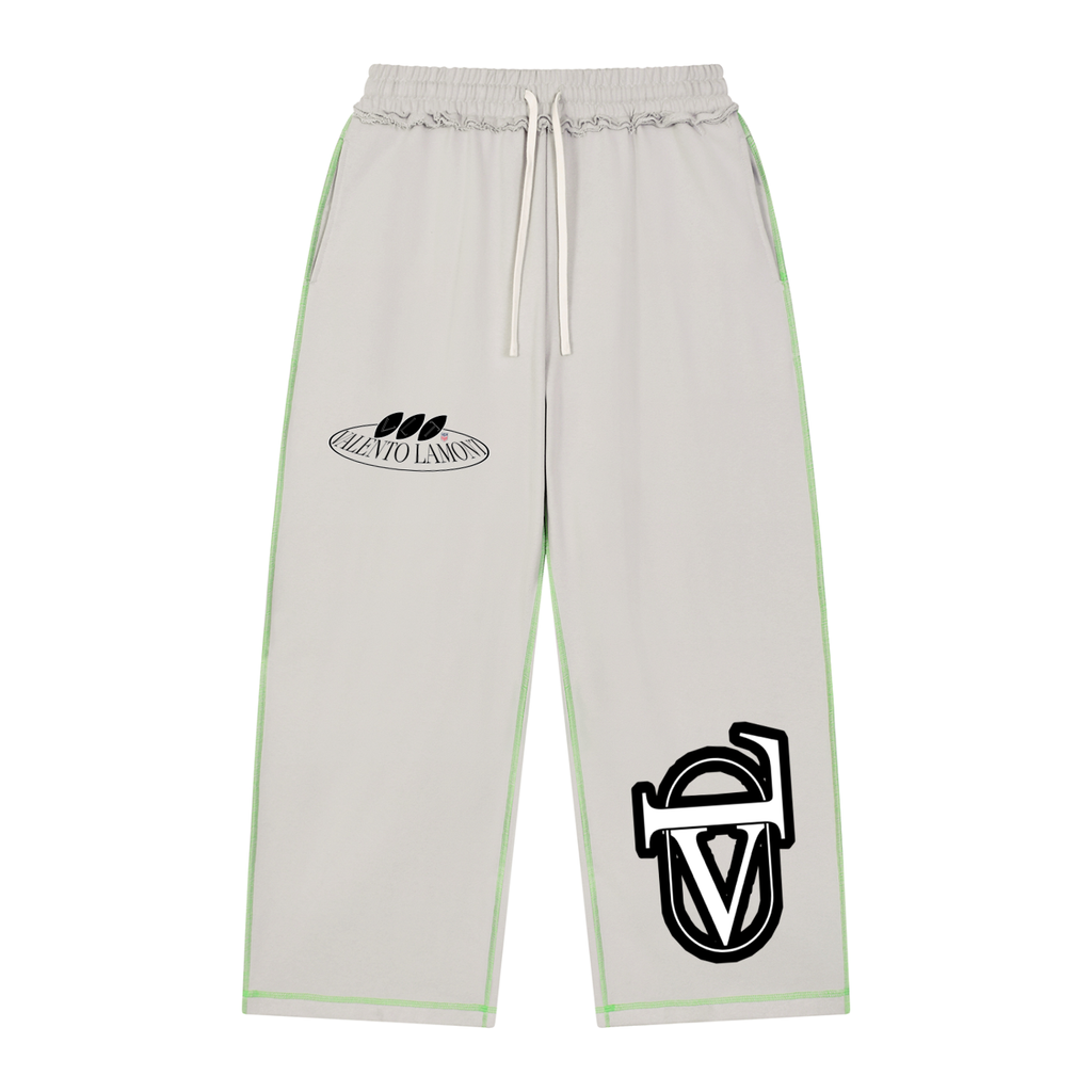 V Raw Edge Topstitch Sweatpants
