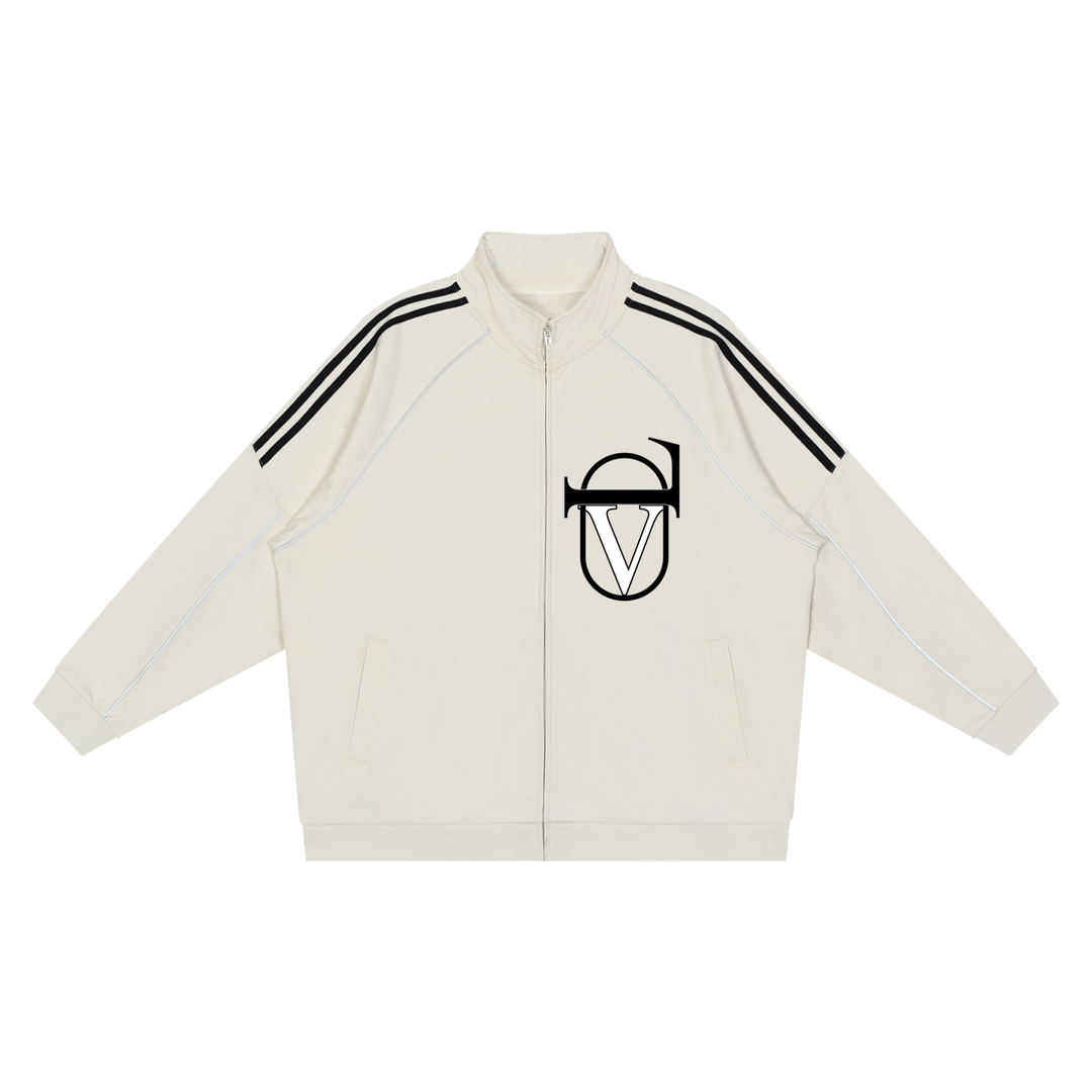 Reflection Striped Raglan Sleeve  Jacket