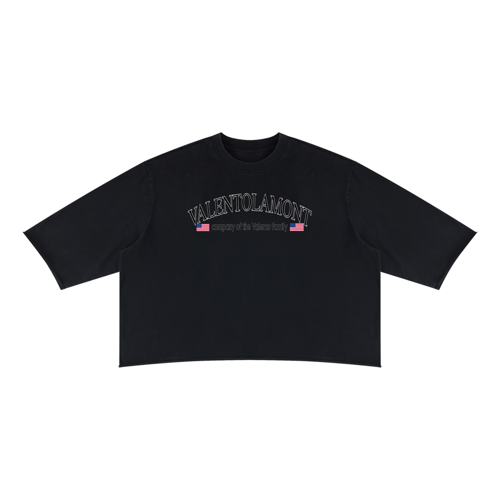 Unisex Mineral Wash Raw Hem Boxy T-Shirt