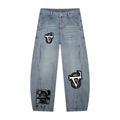 Men's Vintage Wash Barrel Leg Jeans