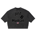 Unisex Mineral Wash Boxy Raw Edge T-Shirt