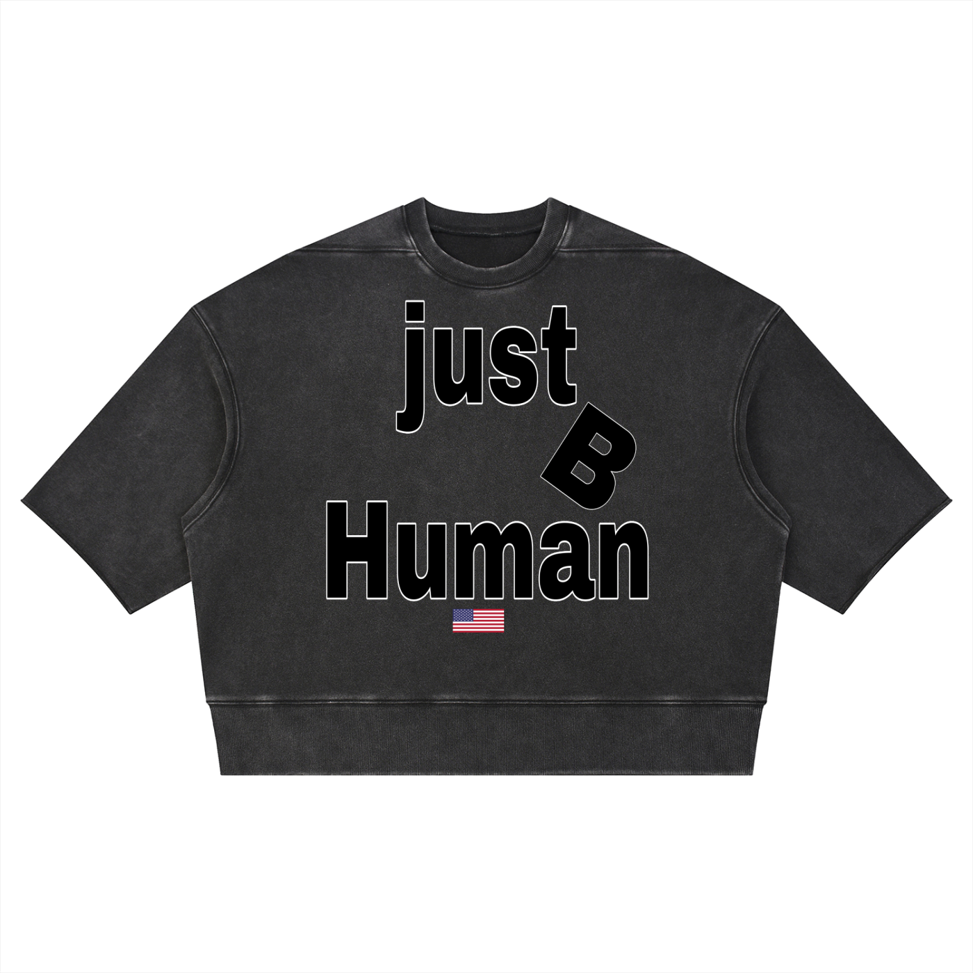 Unisex Mineral Wash Boxy Raw Edge T-Shirt