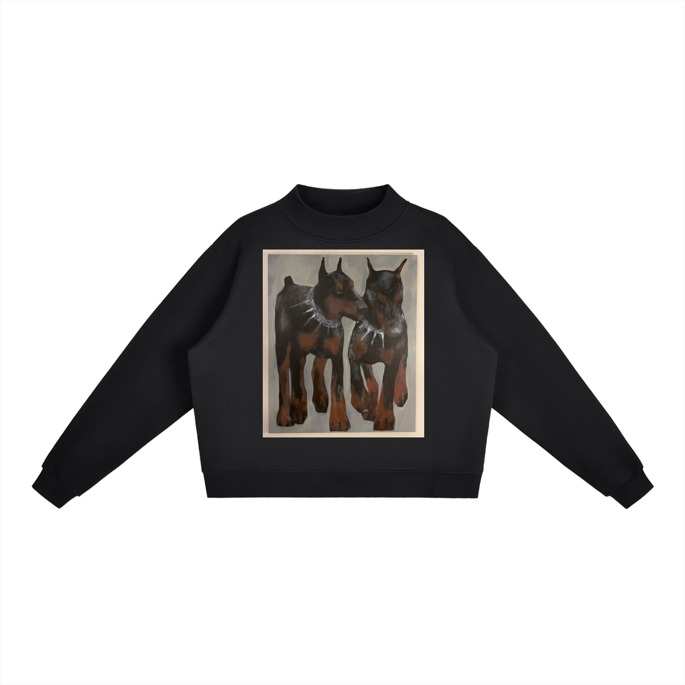 Essential Fleece Mock-Neck Crew Sweatshirt
