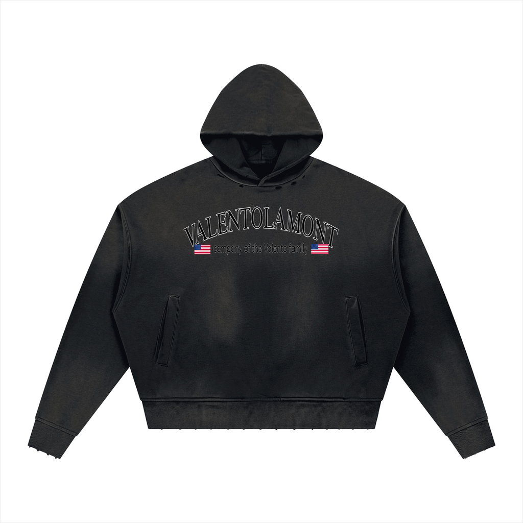 Unisex Sunfade Distressed Boxy Hoodie