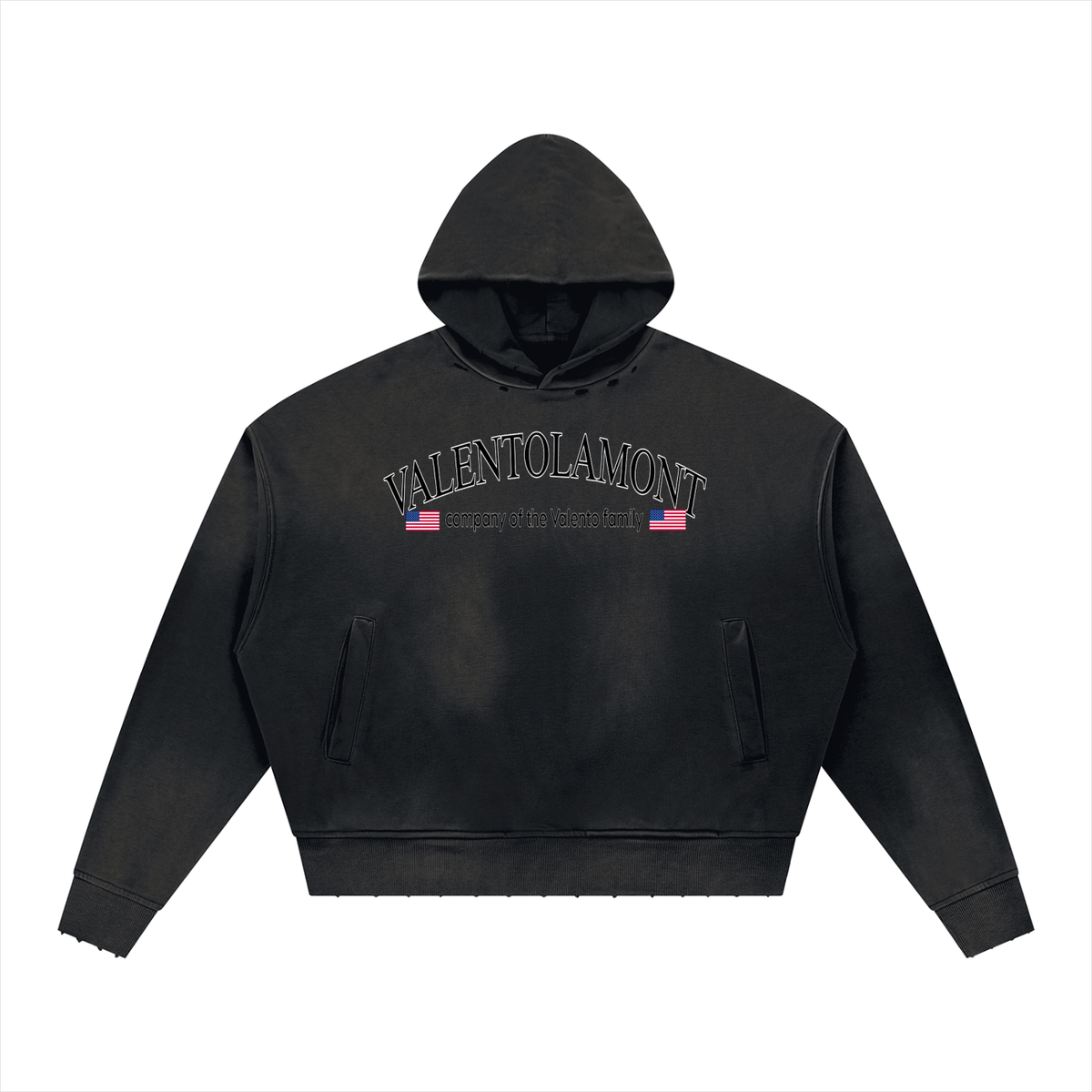 Unisex Sunfade Distressed Boxy Hoodie