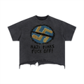 Vintage Wash Boxy Distressed Hem T-Shirt