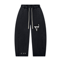 Unisex Mineral Wash Barrel Leg Pants