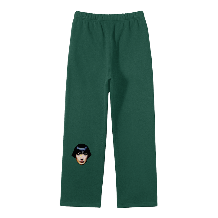Unisex Solid Color Fleece Straight Leg Pants