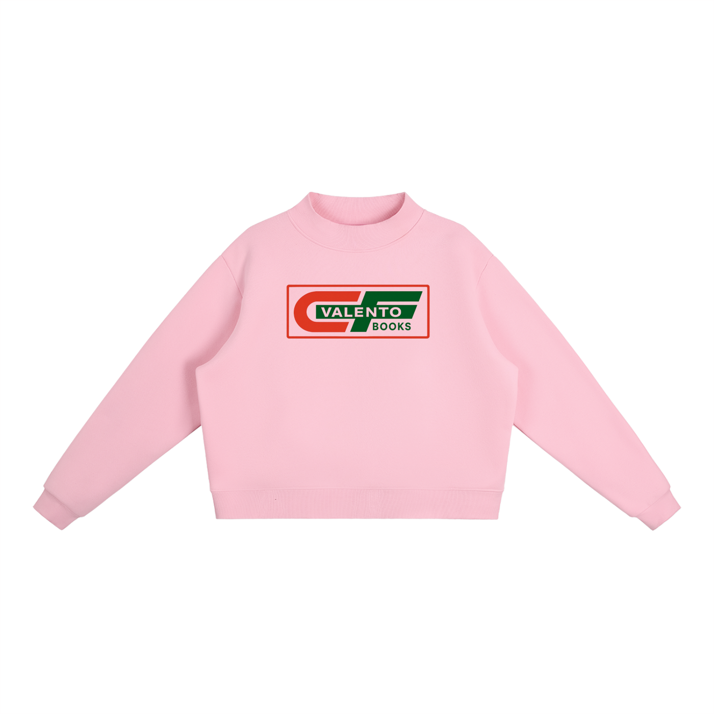 Essential Fleece Mock-Neck Crew Sweatshirt